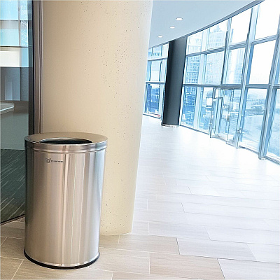 HLS Commercial 26-Gallon Round Open Top Trash Can (HLSC05G26)