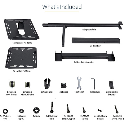 StarTech Mobile Projector And Laptop Stand/cart (ADJPROJCART)