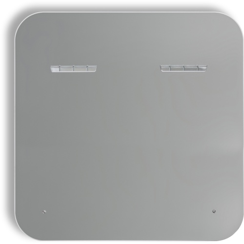 U Brands Magnetic White Glass Dry-Erase Board, 35" X 35" (4848U0001)
