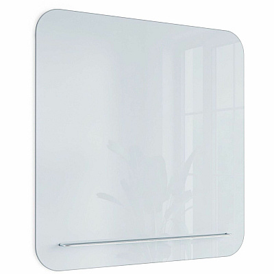 U Brands Magnetic White Glass Dry-Erase Board, 35" X 35" (UBR4848U0001)