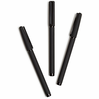 U Brands Catalina Soft Touch Midnight Porous Pens, 12 Count (UBR5007U0124)