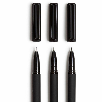 U Brands Catalina Soft Touch Midnight Porous Pens, 12 Count (UBR5007U0124)
