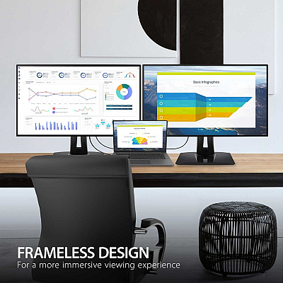 Viewsonic VP2768a-4K 27 Inch 4K UHD IPS Monitor with Advanced Ergonomics, ColorPro 100% sRGB Rec 709, 14-bit 3D LUT, Eye Care, 90W USB C, RJ45, HDR10