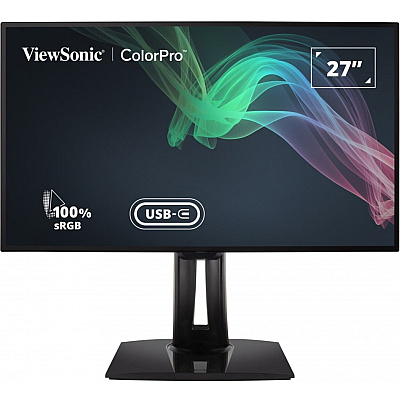 Viewsonic VP2768a-4K 27 Inch 4K UHD IPS Monitor with Advanced Ergonomics, ColorPro 100% sRGB Rec 709, 14-bit 3D LUT, Eye Care, 90W USB C, RJ45, HDR10