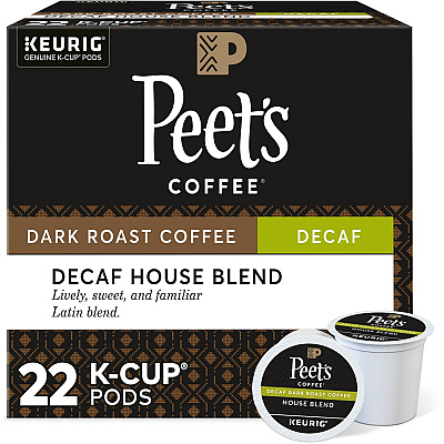 Peet's Coffee K-Cup House Blend Decaf Coffee (GMT2408)