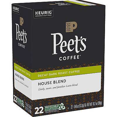Peet's Coffee K-Cup House Blend Decaf Coffee (GMT2408)