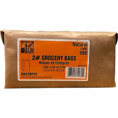 AJM Packaging Packaging Packaging AJM Packaging Packaging Kraft Grocery Bags (AJMGB02NP5C)