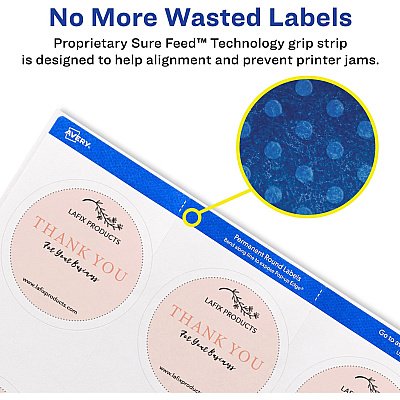 Avery Matte White Sure Feed Labels (AVE22562)