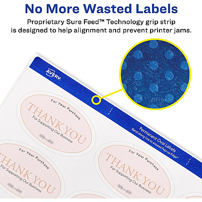 Avery Matte White Sure Feed Labels (AVE22564)