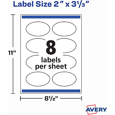 Avery Matte White Sure Feed Labels (AVE22570)