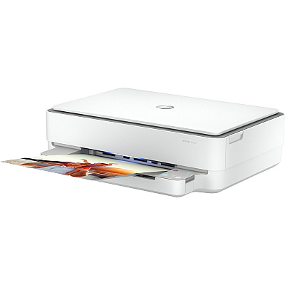 HP Envy 6055E Wireless Inkjet Multifunction Printer - Color - White (HEW223N1A)
