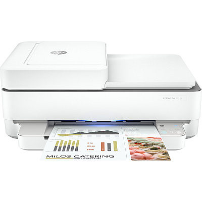 HP Envy 6455e Wireless Inkjet Multifunction Printer - Color - White (HEW223R1A)