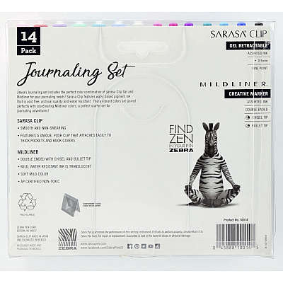 Zebra Journaling Set Mildliner & Sarasa Clip Gel Pen and Highlighter Set (ZEB10014)