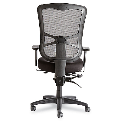 Alera Elusion Series Mesh High-Back Multifunction Chair, Supports Up to 275 lb, 17.2" to 20.6" Seat Height, Black (ALEEL41ME10B)
