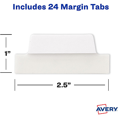 Avery Ultra Tabs Repositionable Margin Tabs (AVE74789)