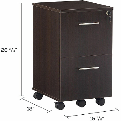 Safco Medina Laminate Mobile File/File Pedestal (MNFFLDC)