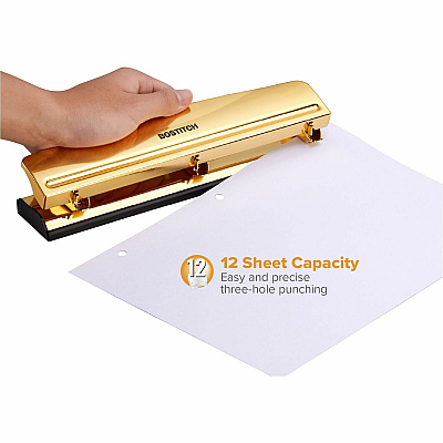 Bostitch 3-hole Punch (BOSHP12GOLD)
