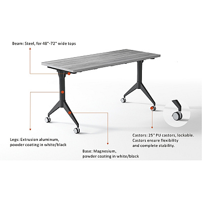 Lorell Spry Nesting Training Table Base (LLR60738)