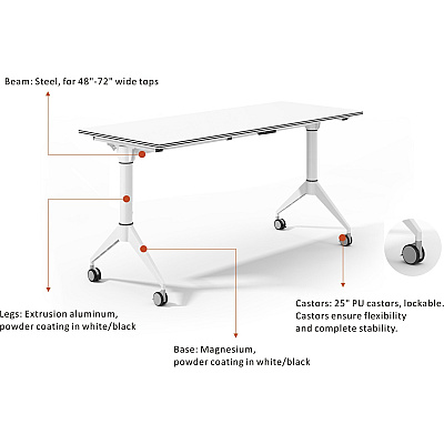 Lorell Spry Nesting Training Table Base (LLR60739)