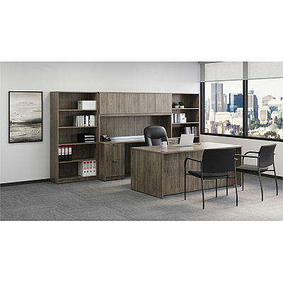 Lorell Prominence 2.0 Double-Pedestal Desk (LLRPD3672DPGE)