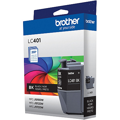 Brother LC401BKS Original Standard Yield Inkjet Ink Cartridge - Single Pack - Black - 1 Pack