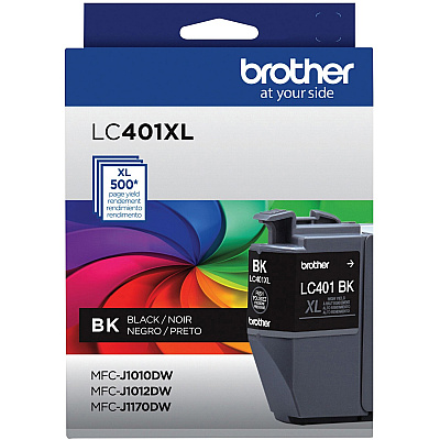 Brother LC401XLBKS Original High Yield Inkjet Ink Cartridge - Single Pack - Black - 1 Pack