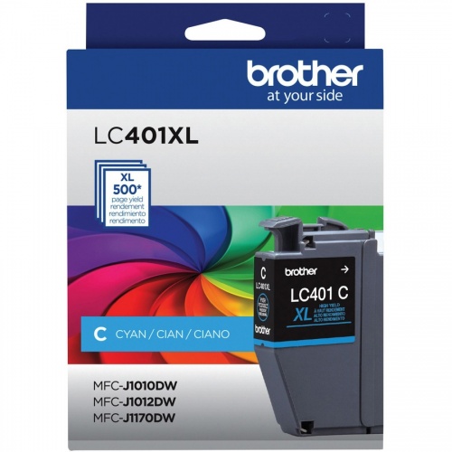 Brother LC401XLCS Original High Yield Inkjet Ink Cartridge - Single Pack - Cyan - 1 Pack