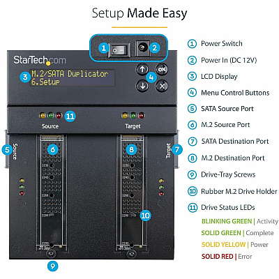 StarTech M.2 Duplicator And Eraser Sata/ahci/nvme (SM2DUPE11)