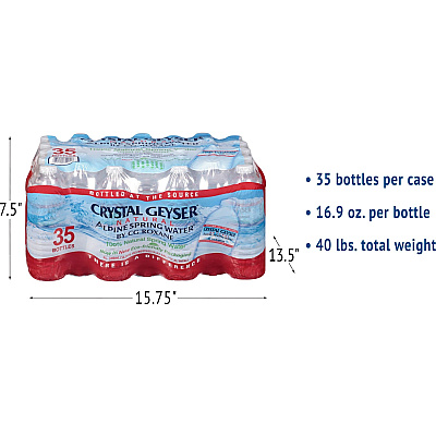 Crystal Geyser Natural Alpine Spring Water (CGW35001DEP)