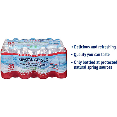 Crystal Geyser Natural Alpine Spring Water (CGW35001DEP)