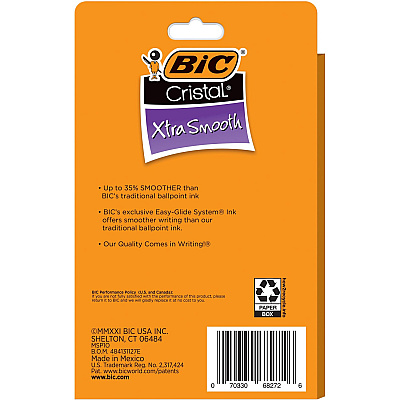 BIC Cristal Ballpoint Stick Pens (BICMSP10BE)
