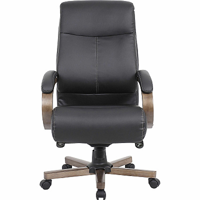 Lorell Executive High-Back Wood Finish Office Chair (LLR69590)