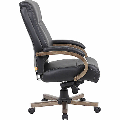 Lorell Executive High-Back Wood Finish Office Chair (LLR69590)