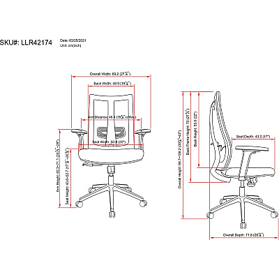 Lorell High-Back Molded Seat Office Chair (LLR42174)