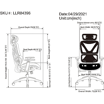 Lorell High-back Mesh Chair (LLR84396)