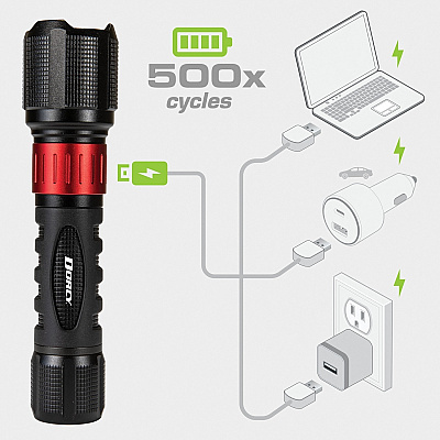DORCY Ultra 1000 Lumen USB Rechargeable Flashlight With Powerbank (414358)