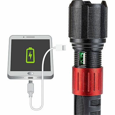 DORCY Ultra 1000 Lumen USB Rechargeable Flashlight With Powerbank (414358)