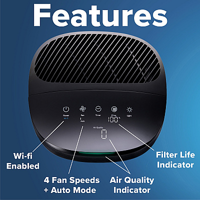 Filtrete Smart Room Air Purifier FAP-ST02, Large Room, White (MMMFAPST02N)