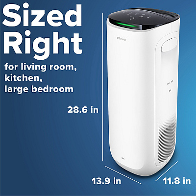 Filtrete Smart Room Air Purifier FAP-ST02, Large Room, White (MMMFAPST02N)