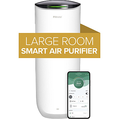 Filtrete Smart Room Air Purifier FAP-ST02, Large Room, White (MMMFAPST02N)