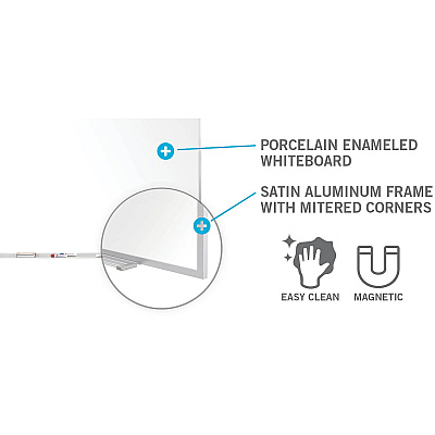 Ghent 5'H Projection Porcelain Whiteboard (M1P584)