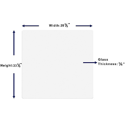 Lorell DIY Frameless Magnetic Glass Board (LLR18323)