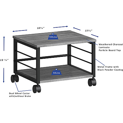 Lorell Underdesk Mobile Machine Stand (LLR60262)