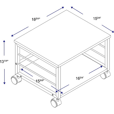 Lorell Underdesk Mobile Machine Stand (LLR60262)