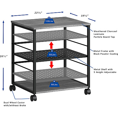Lorell Deskside Mobile Machine Stand (LLR60263)
