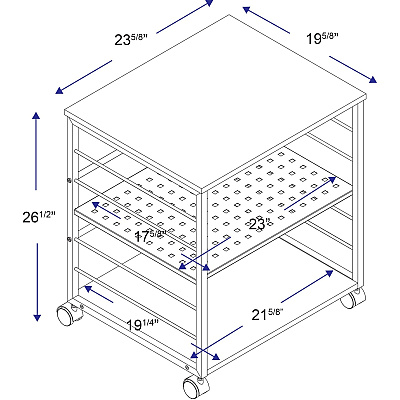 Lorell Deskside Mobile Machine Stand (LLR60263)