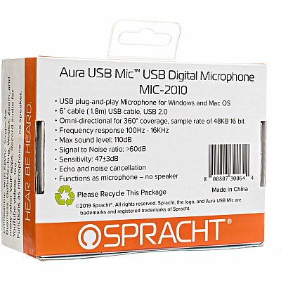 Spracht Wired Microphone - Black (MIC2010)