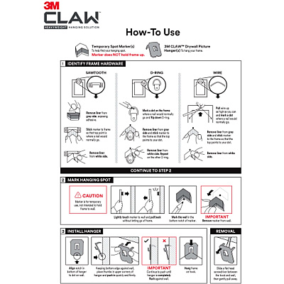 3M CLAW Drywall Picture Hanger (MMM3PHKITM10ES)