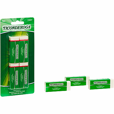 Ticonderoga White Erasers (DIXX38004)