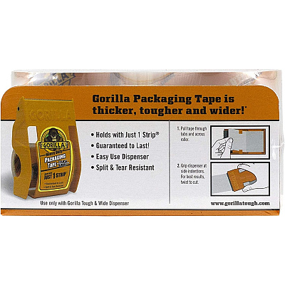 Gorilla Glue Glue Glue Gorilla Glue Glue Heavy-Duty Tough & Wide Shipping/Packaging Tape (GOR6030402)